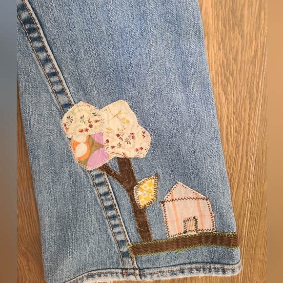 True religion mushroom patch multi patchwork y2k flared jeans - Picture 8 of 8